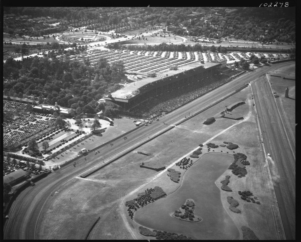 Belmont Park, Elmont, NY Aerial view of Belmont Park race … Flickr