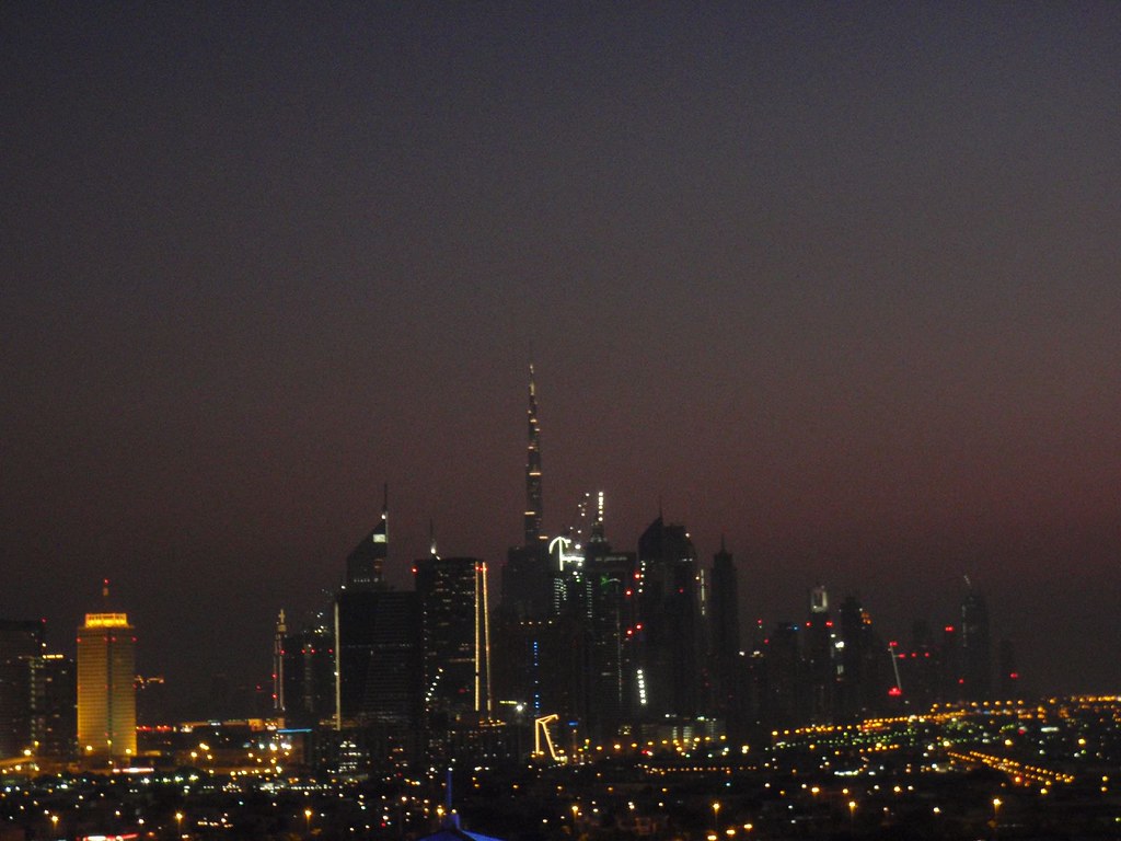 Dubai Night view from Majestic Tower Hotel Reinhold Behringer Flickr