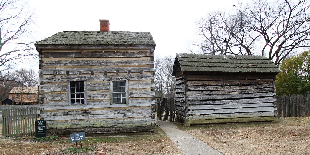 Log cabins IMG_9663 West Street log cabins, New Harmony, I… OZinOH