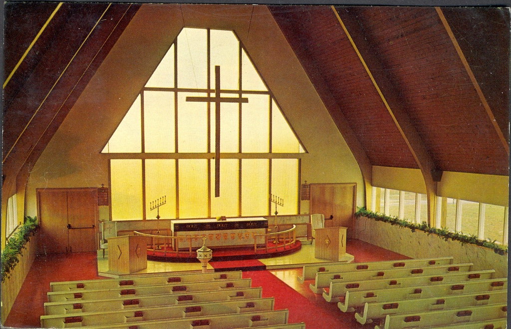 NW MI Church Onekama Interior Trinity Lutheran Postmarked … Flickr