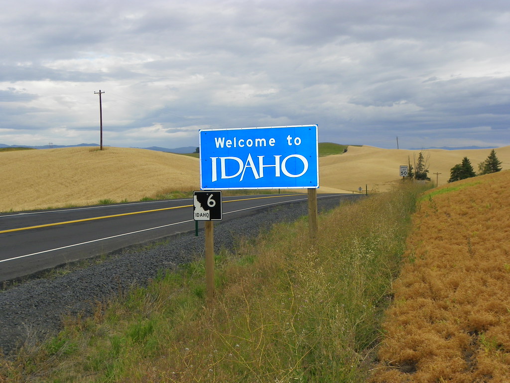 Idaho State Line Entering Idaho from Washington on ID6, b… Flickr