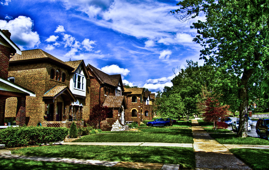 The Old Neighborhood Suburb in Saint Louis, Missouri Burke