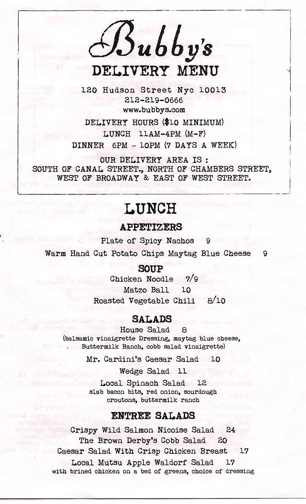 Bubby's I really like the way this menu reflects the desig… Flickr