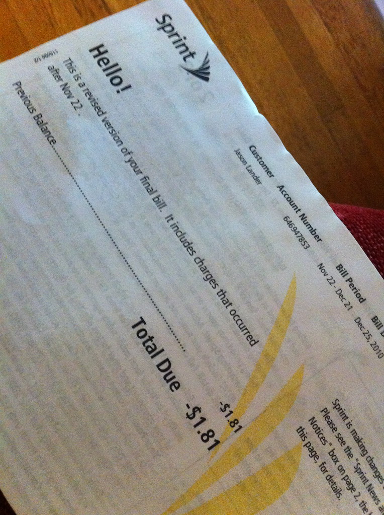 List Of Sprint Bill Ideas