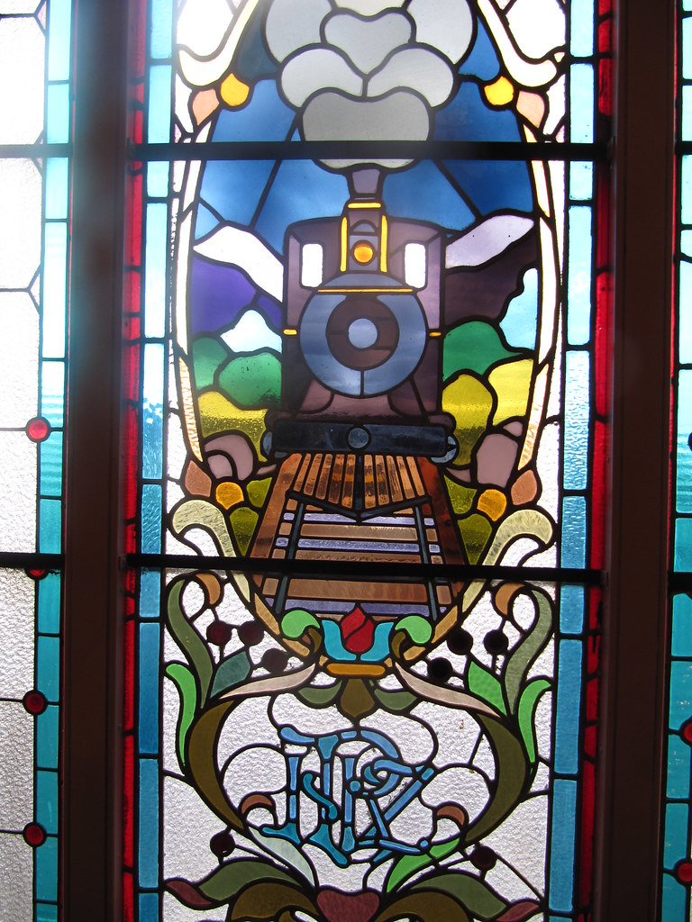 Stained glass window in the train station Toby Anita Flickr