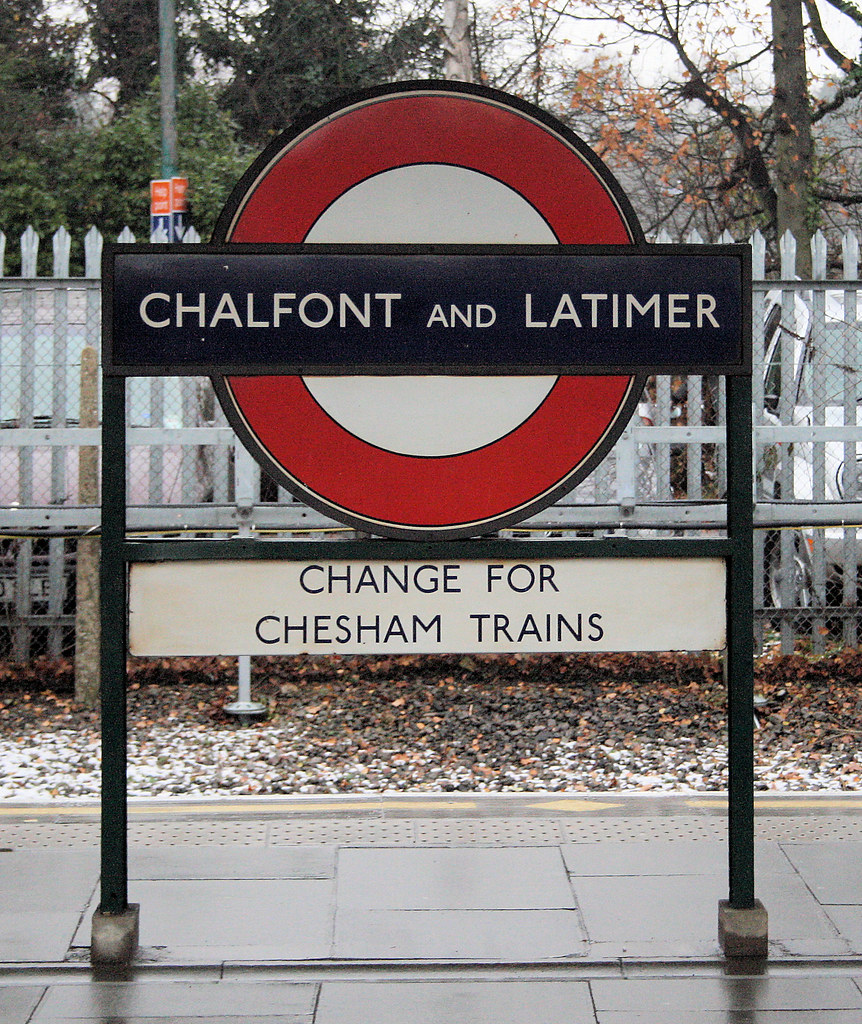Chalfont & Latimer Underground station 1950s roundel bowroaduk Flickr