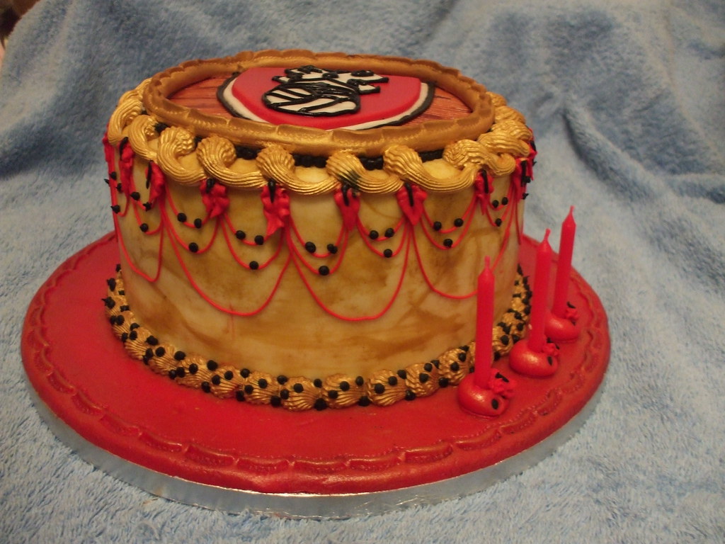 Rotherham United Football Club Cake. Side view of the cake… Flickr