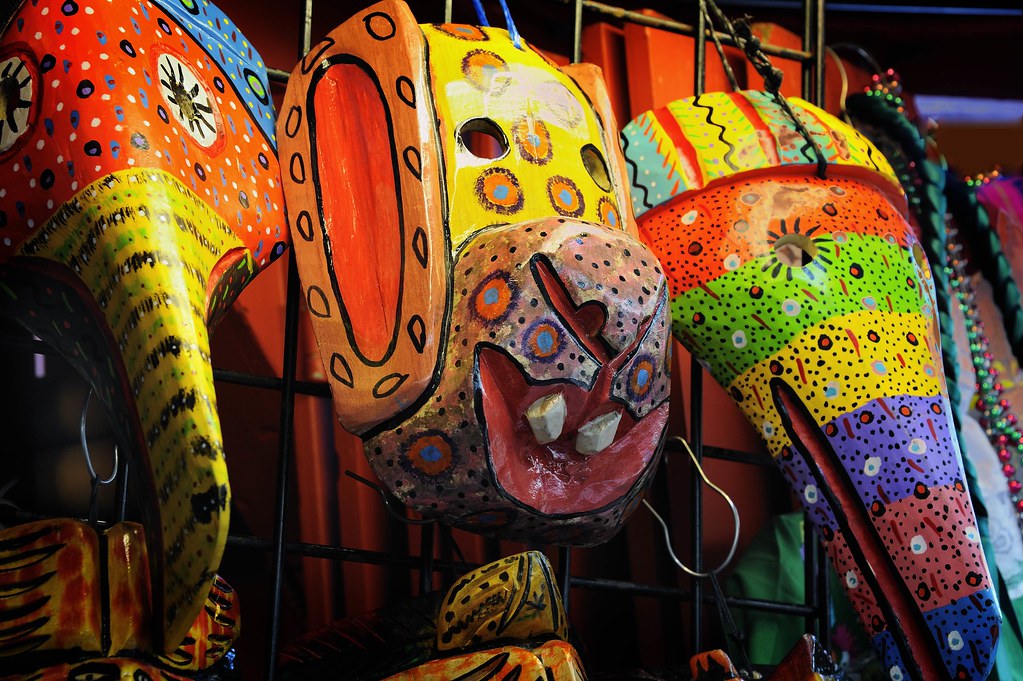 Three Amigos Masks at Alvaro St, Los Angeles California lopuck Flickr