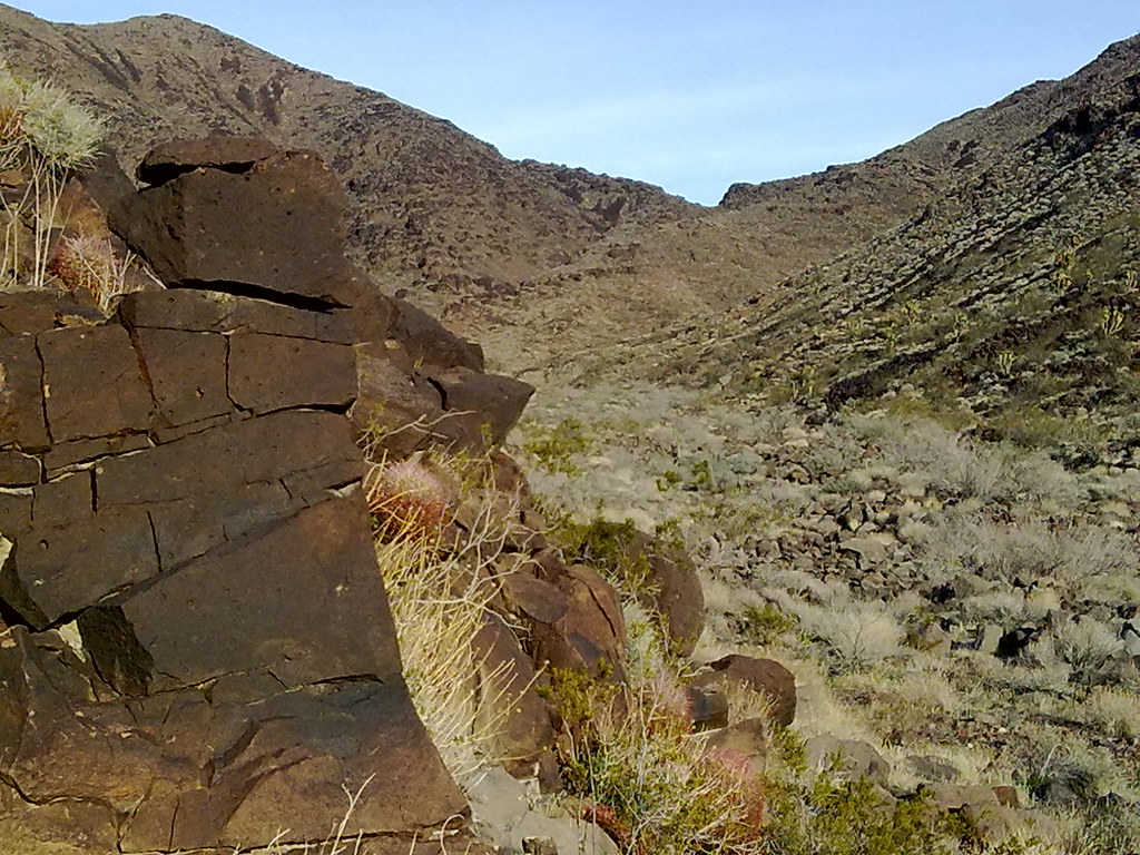 Black Mountain Looking up a wash on the side of Black Moun… Mark