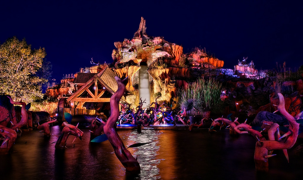 Splash Mountain at Night This one was shot one evening whi… Flickr