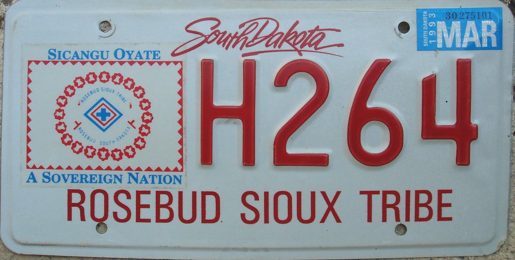 Rosebud Sioux Tribe License Plate South Dakota. SICANGU (S… Flickr