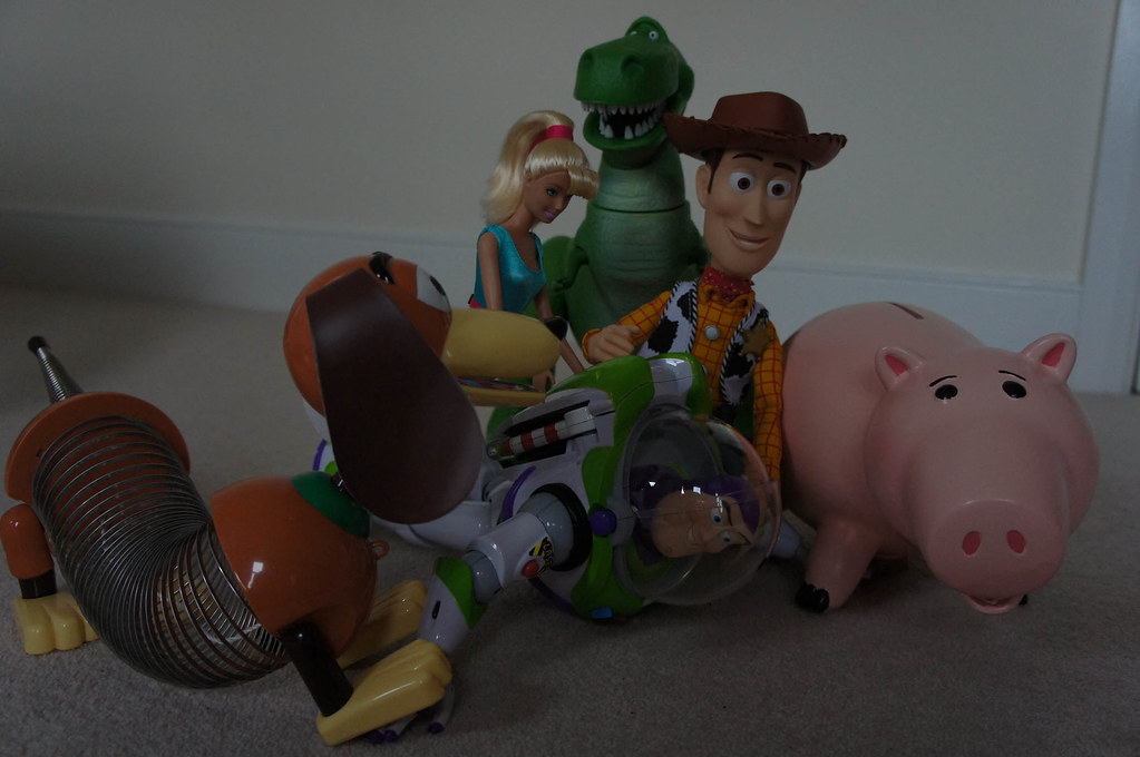 Toy Story 3 Scene Recreation. Barbie trying to reset Buzz.… Flickr