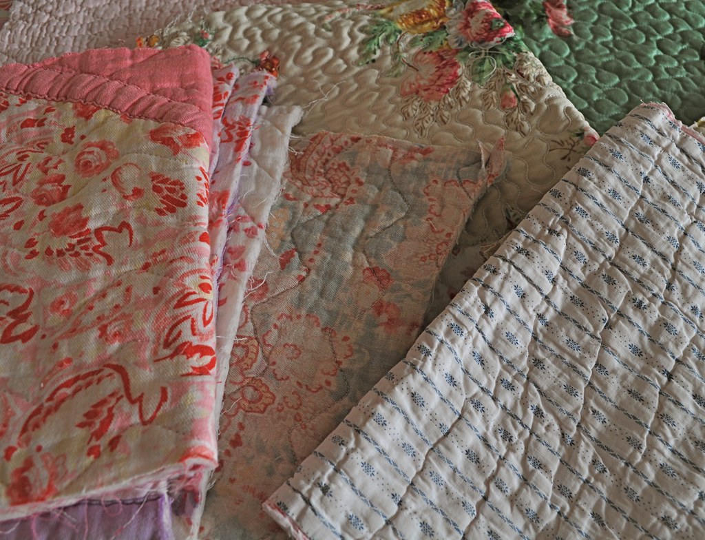 Vintage Quilt Pieces Blogged at henhousehomemade.blogspot… Flickr