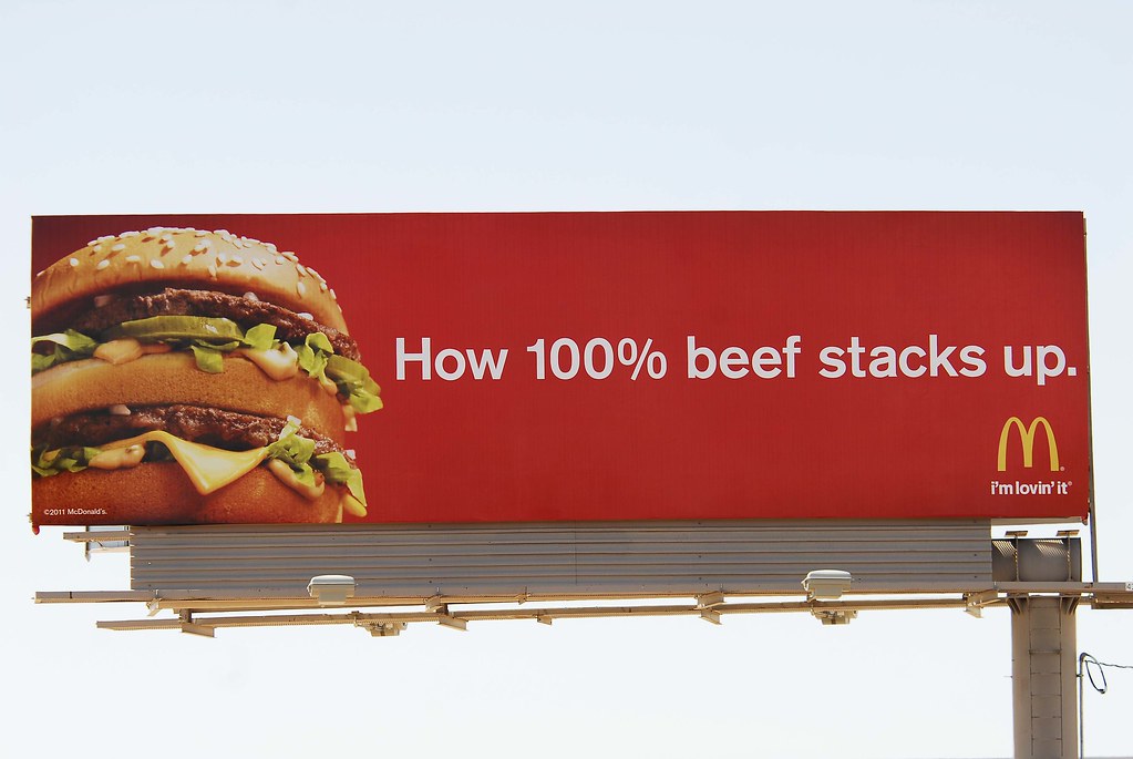 McDonald's billboard How 100 beef stacks up Santan Fr… Flickr