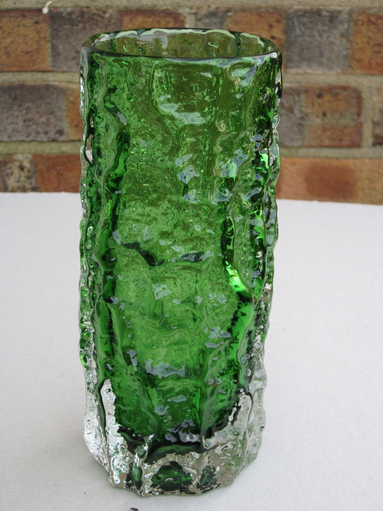 Whitefriars Glass Green Bark Vase 1970's Mid Century Moder… Flickr