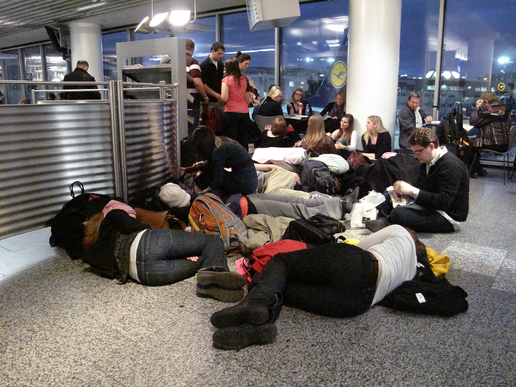 Sleeping in Frankfurt Airport Gustavus Choir Italy Tour 20… Flickr