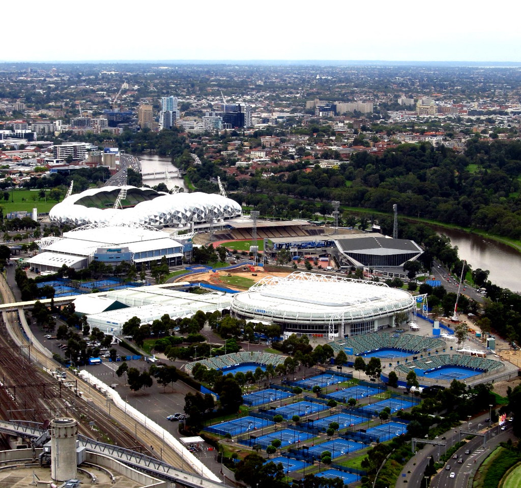 Australian Open tennis courts Soham Banerjee Flickr