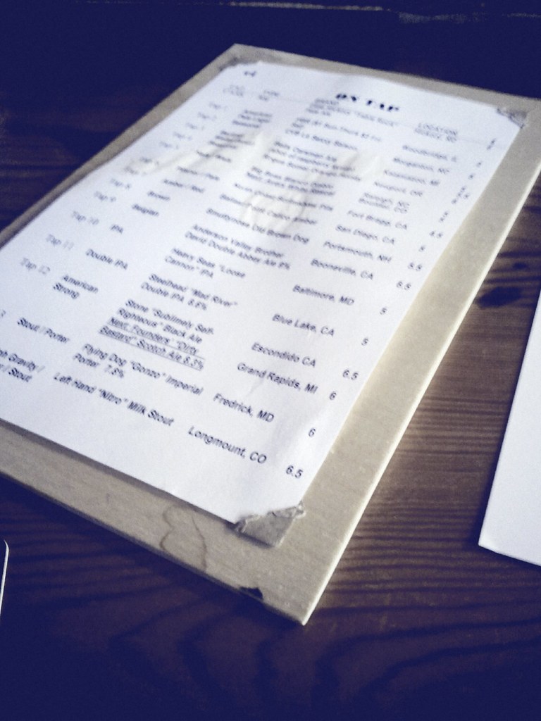Beer Menu Growler's Pourhouse, Charlotte, NC Tommy Cary Flickr