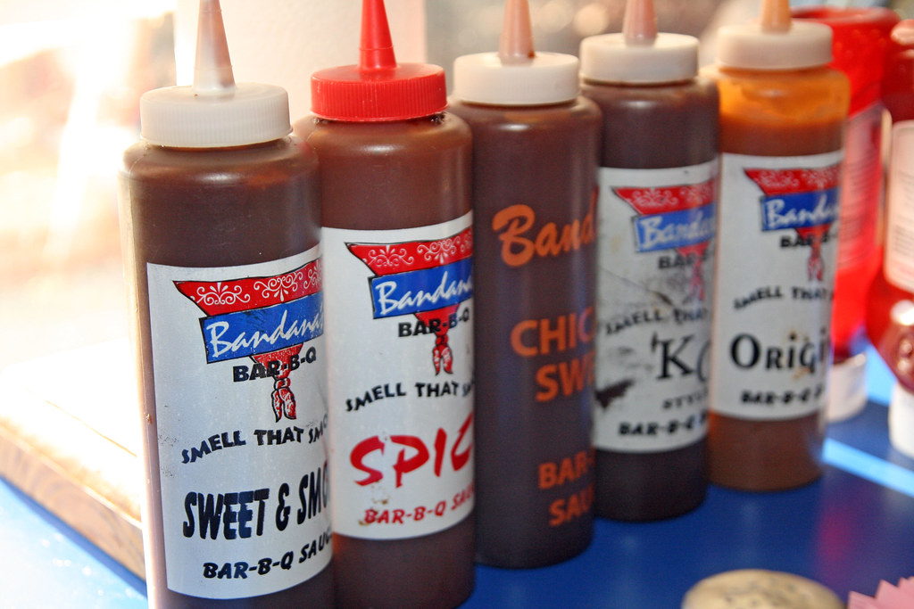 Barbeque sauces at Bandana's St Joseph If you are interest… Flickr