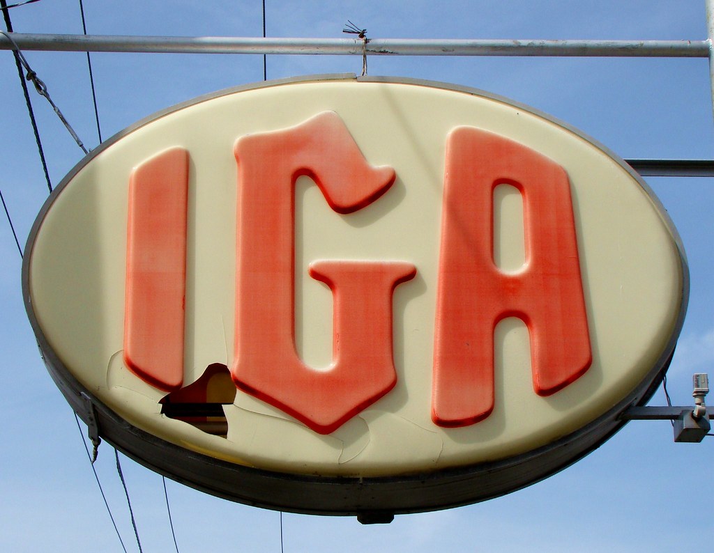 OH, KalidaU.S. 224 Vintage IGA Grocery Store Sign Flickr