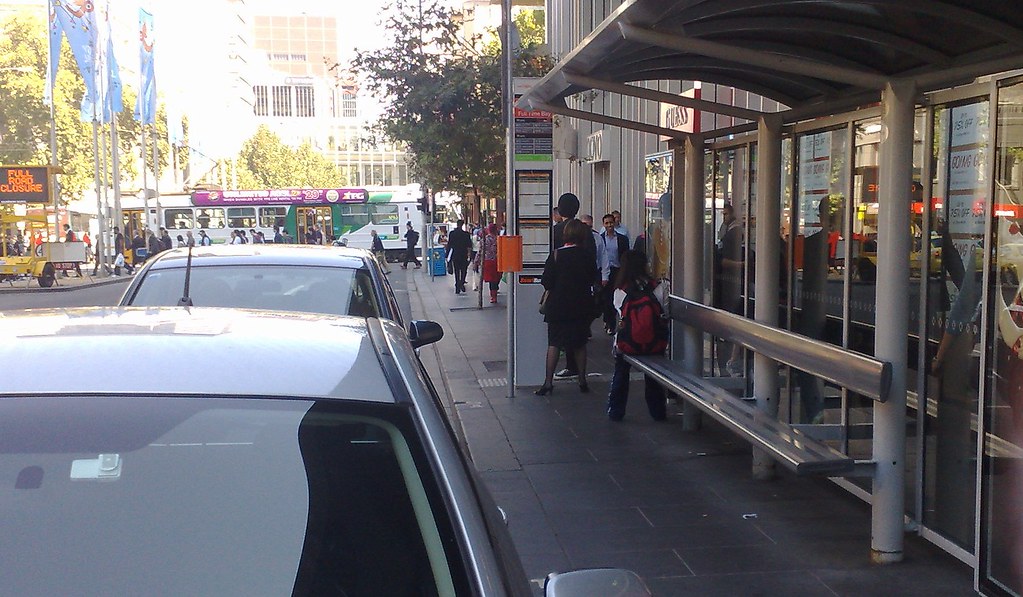 Legally parking in bus stops in Lonsdale Street Daniel Bowen Flickr