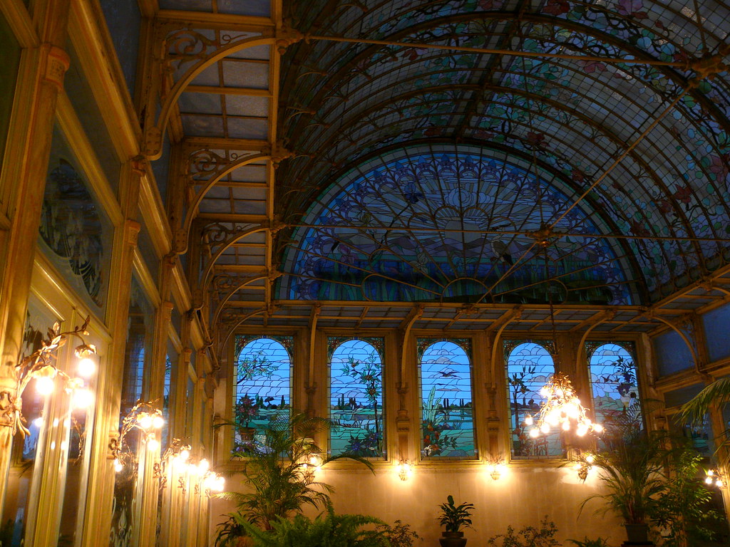 Art nouveau winter garden in the evening art nouveau bezoe… Flickr