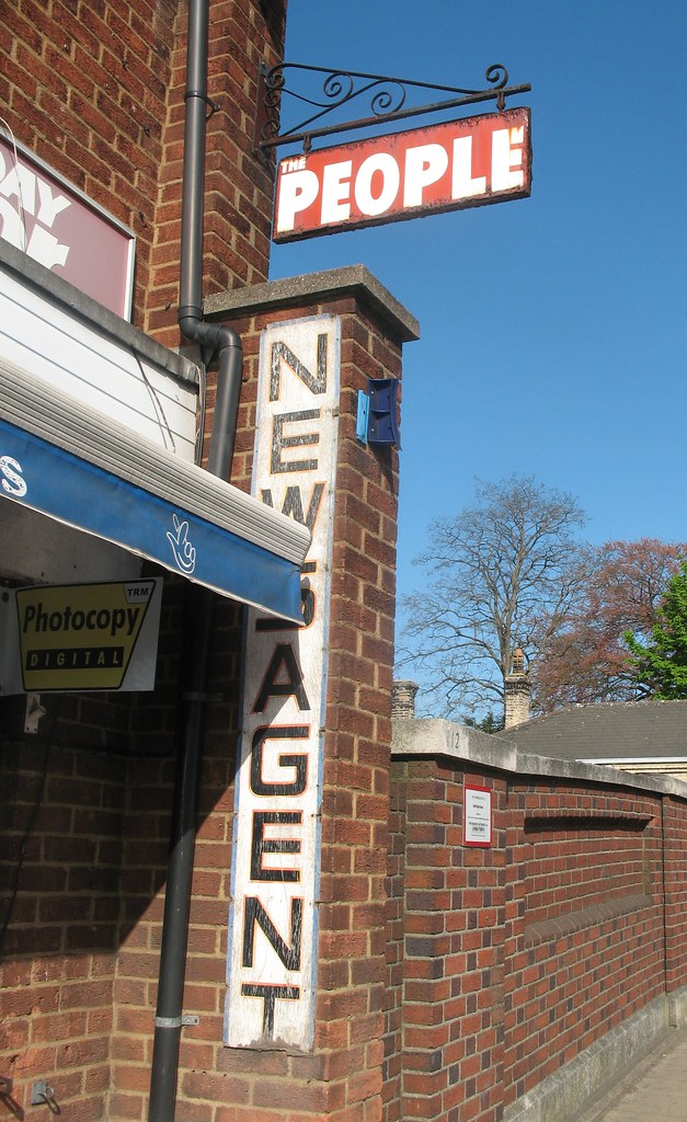 Biggleswade newsagent Old signage at a newsagent in High … Flickr