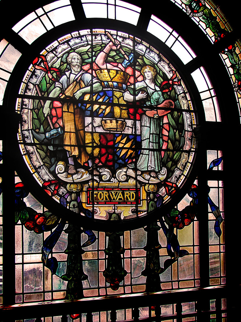 Forward! Stained Glass Window Birmingham Art Gallery Roger Jones