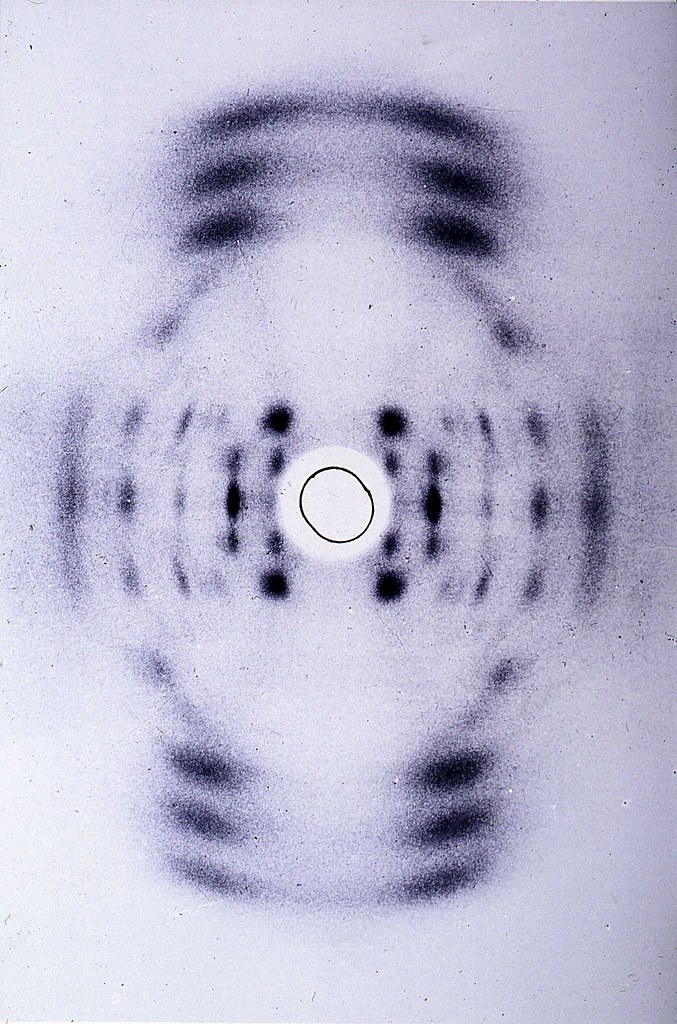 Xray diffraction photograph of DNA reproduced in the 40th… Flickr