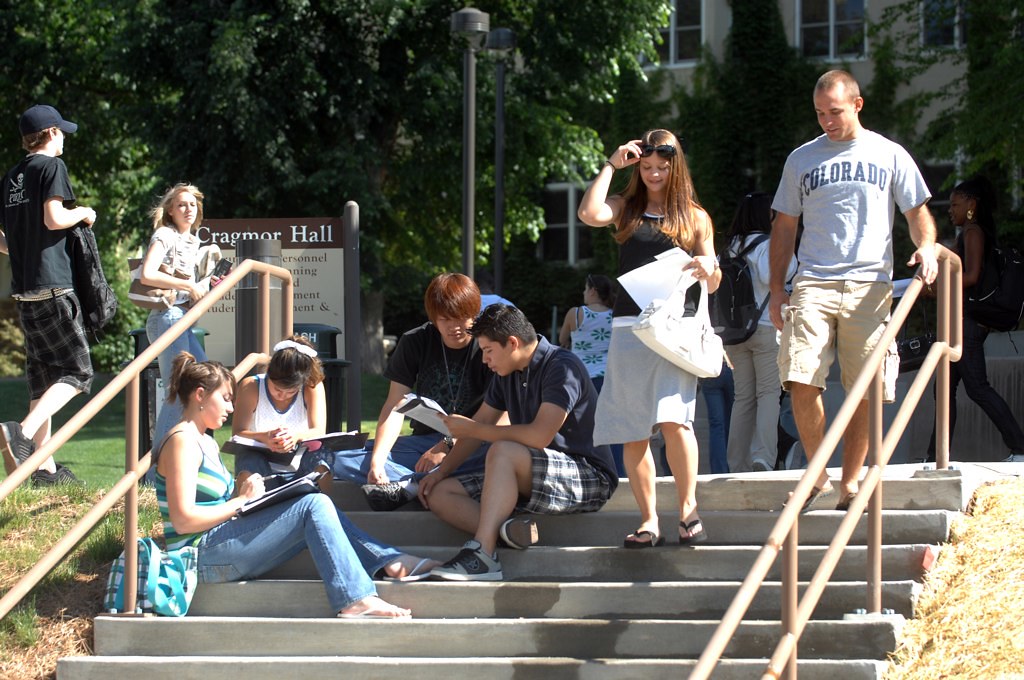 Students on the Stairs Outside Cragmor Hall Photos taken o… Flickr