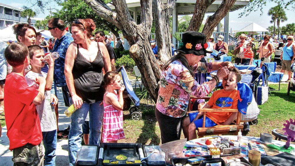 Postcard From Cedar Key, Fl Face Painting at the Arts Fe… Flickr