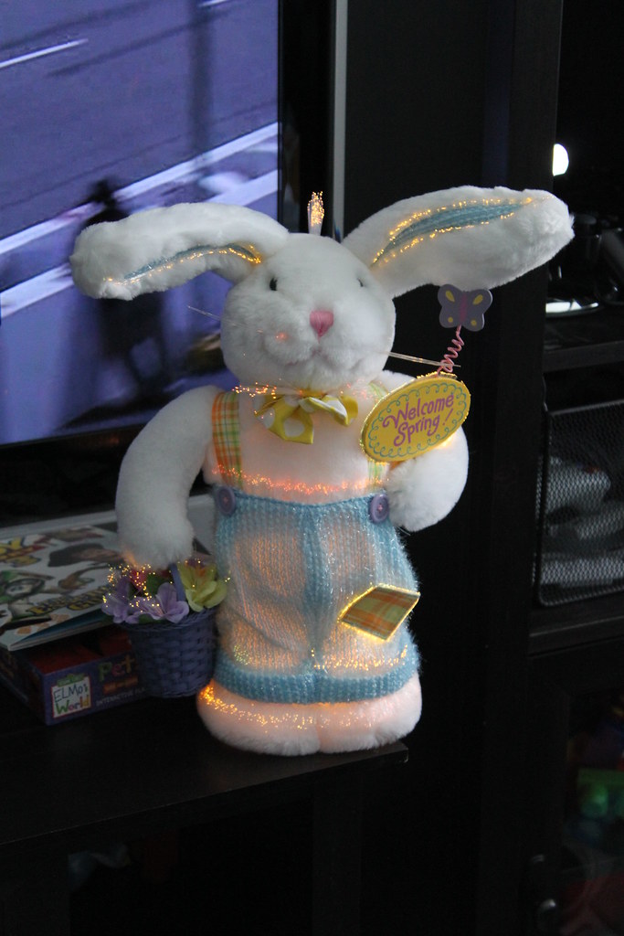 My new fiber optic Easter Bunny from Evelyn!!!! I love it!… Flickr