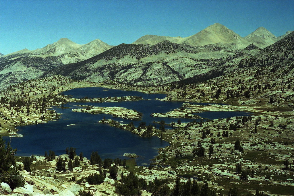 From Selden Pass August 6 2007 Looking back to Marie Lake