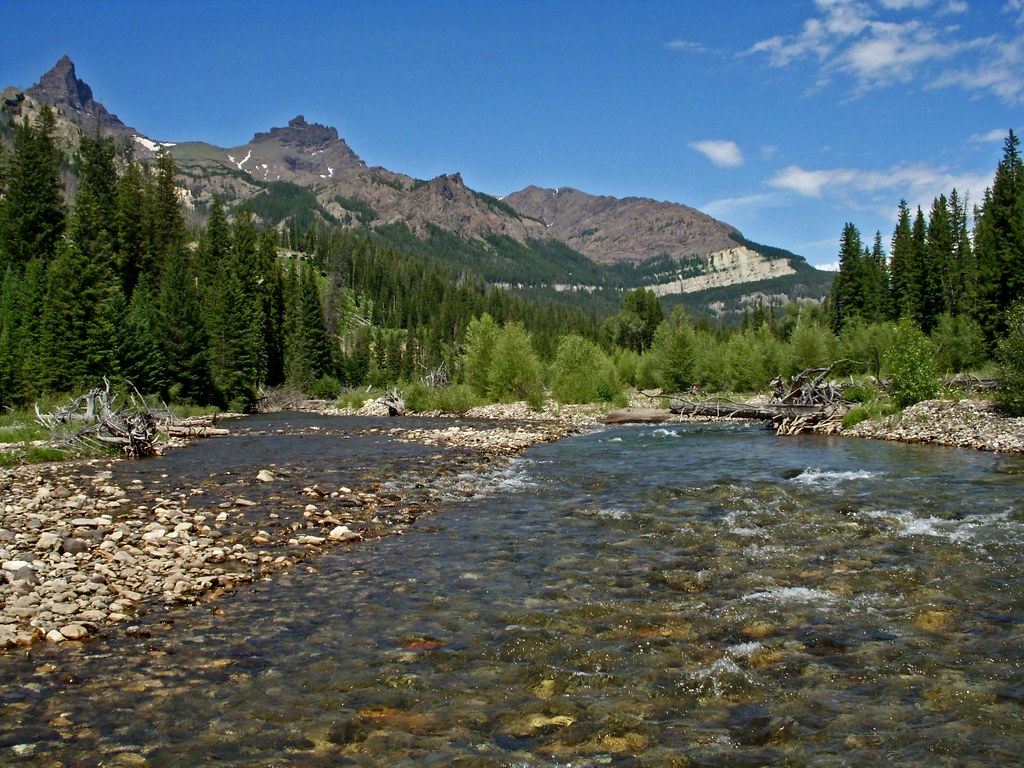 Upper Clarks Fork with Index and Pilot peaks, Montana. Flickr