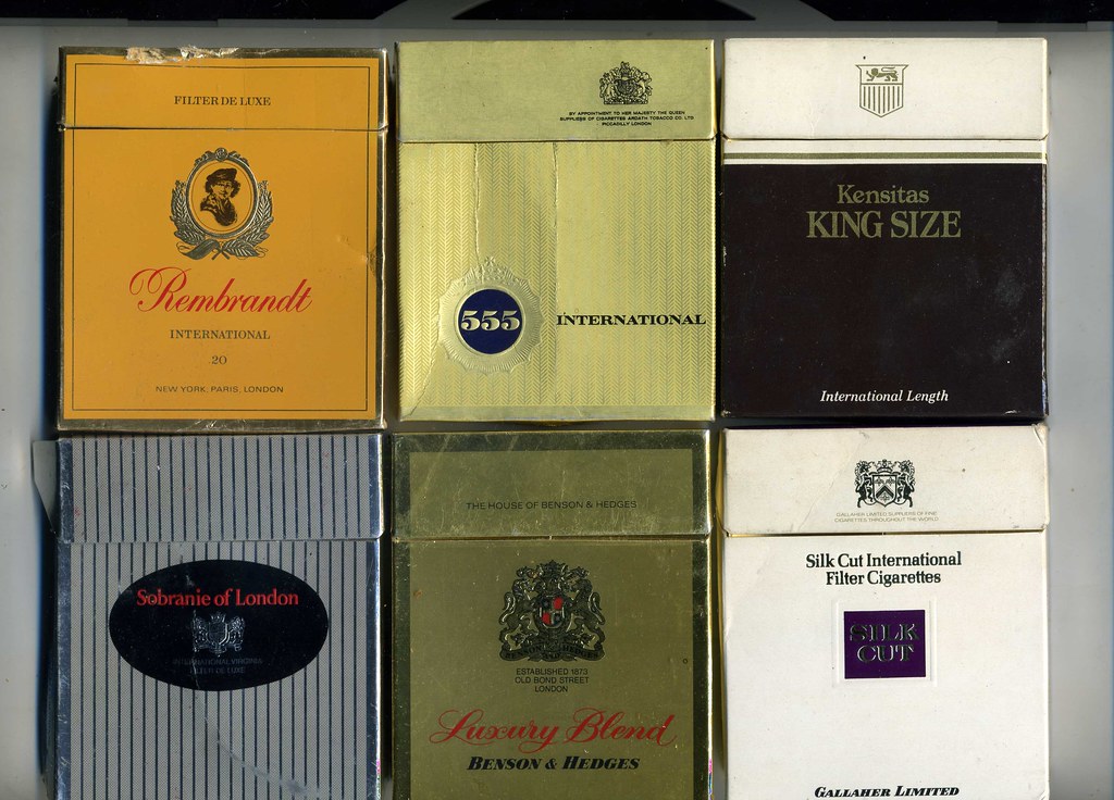Cigarette Packets Rembrandt International, State Express 555 Kensitas