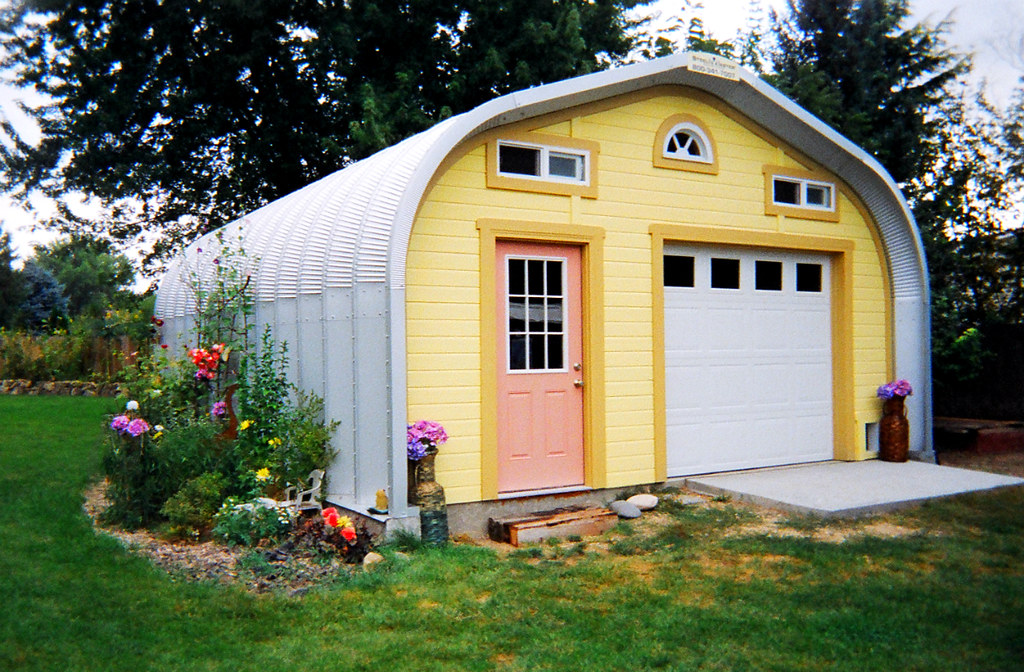 Yellow Shed in the Garden What a quaint little garden shed… Flickr