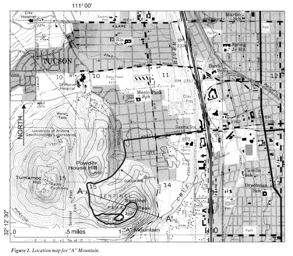 Powder House Hill Map from a FIELD GUIDE TO "A" MOUNTAIN Flickr