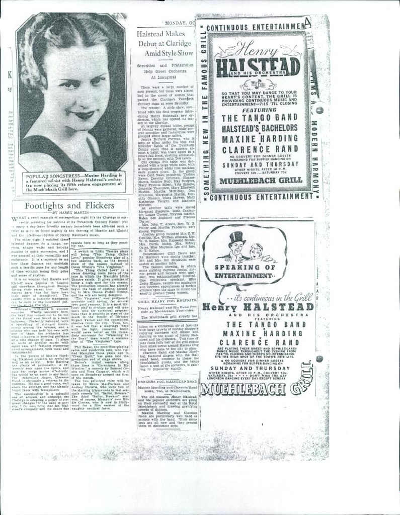 Henry Halstead Orchestra Band News with photo of Maxine Ha… Flickr