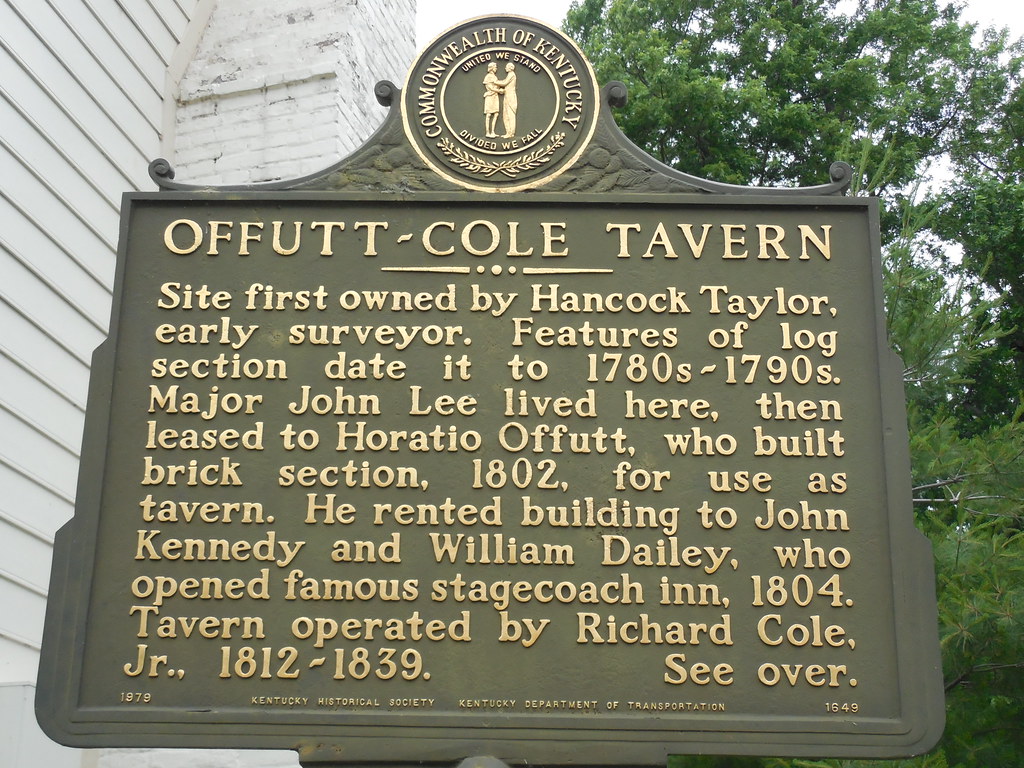 OffuttCole Tavern Historic Marker Midway, Kentucky Jimmy Emerson