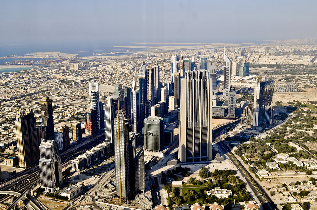 Dubai From the Sky Dubia Skyline views from Burj Khalifa. Alain