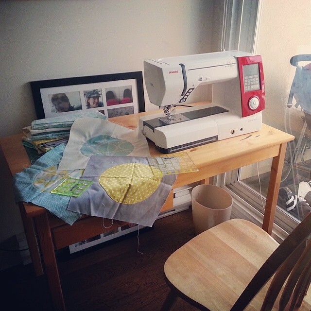 My sewing machine is all settled into the new sewing space… Flickr