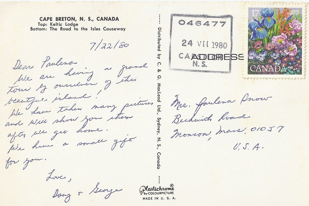 Nova Scotia / Cape Breton Postal History 24 July 1980 … Flickr