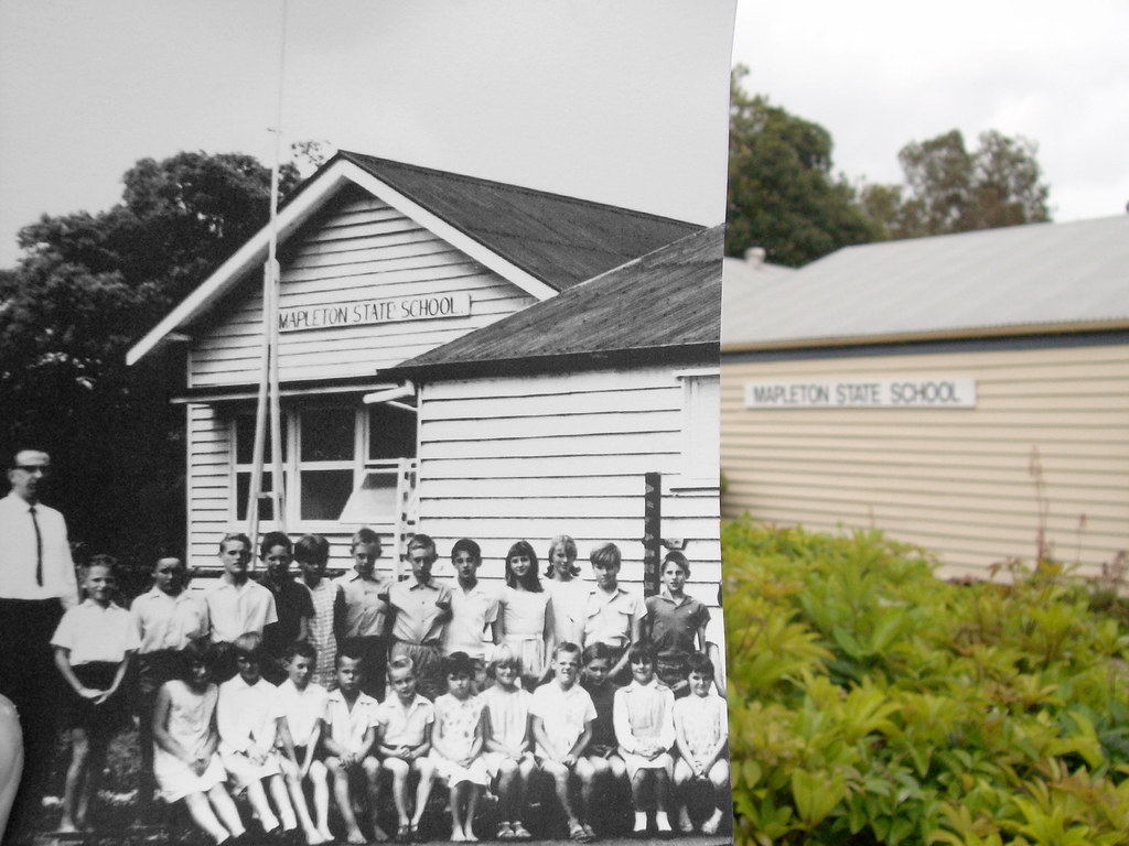 School Mapleton Then and now. Sign is still the same! Old … Flickr