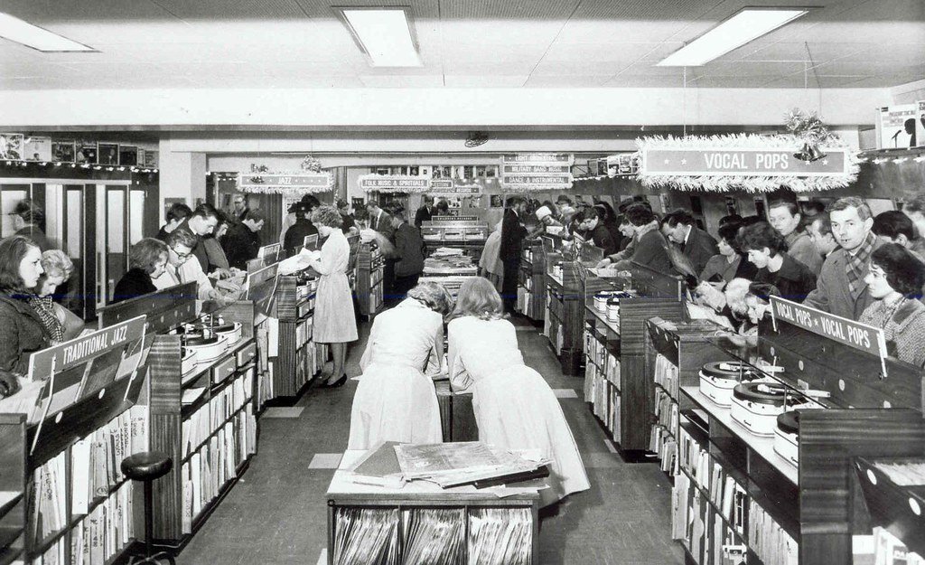 hmv 360 Oxford Street Interior of store Christmas 1960s Flickr