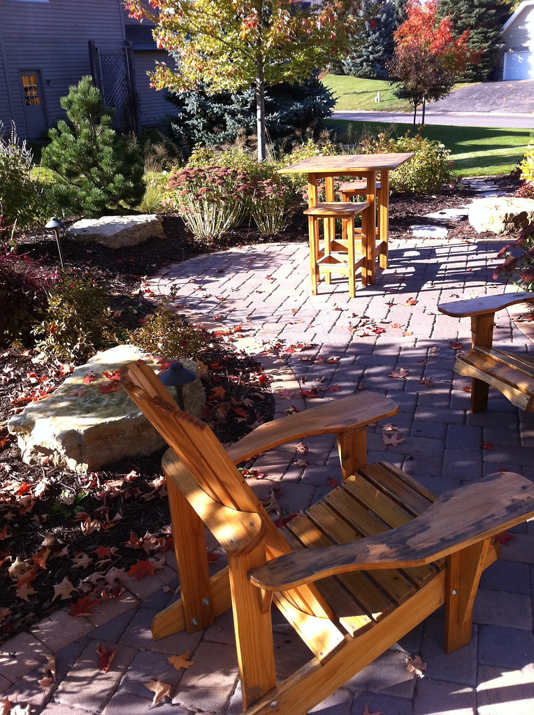 Adirondack on Pavers Owner built adirondack chair on paver