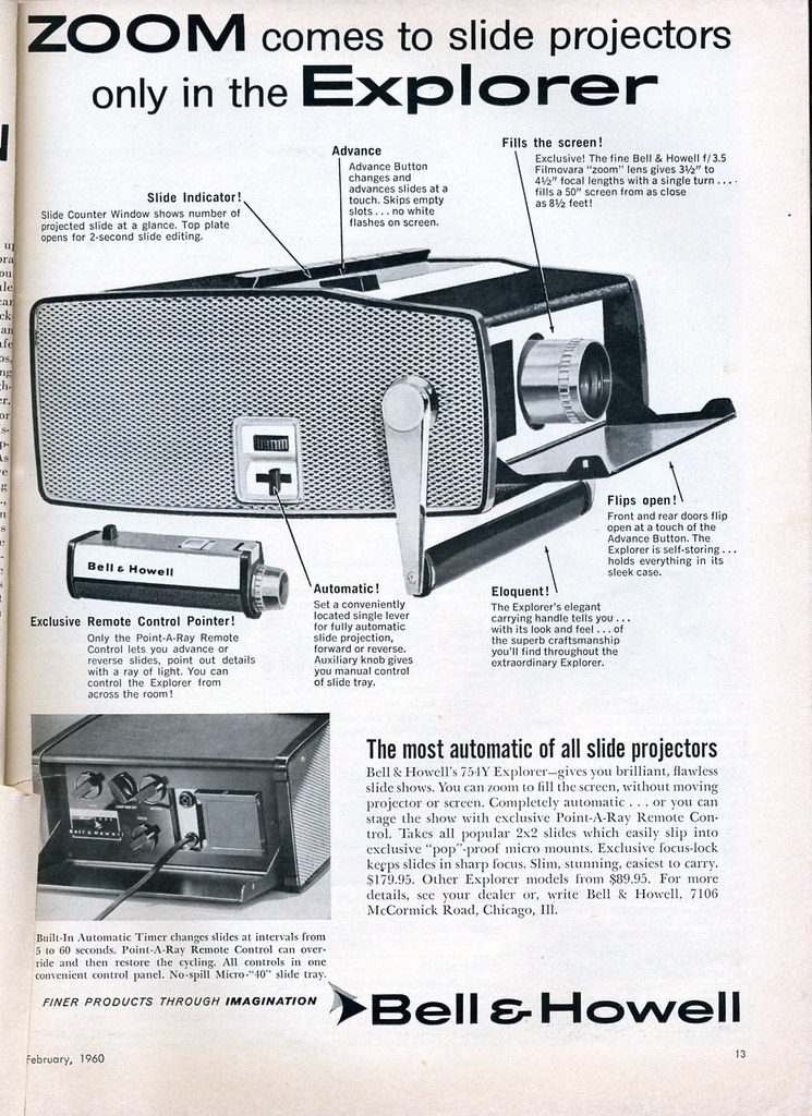 Bell & Howell Exlporer zoom slide projector 1960 Nesster Flickr