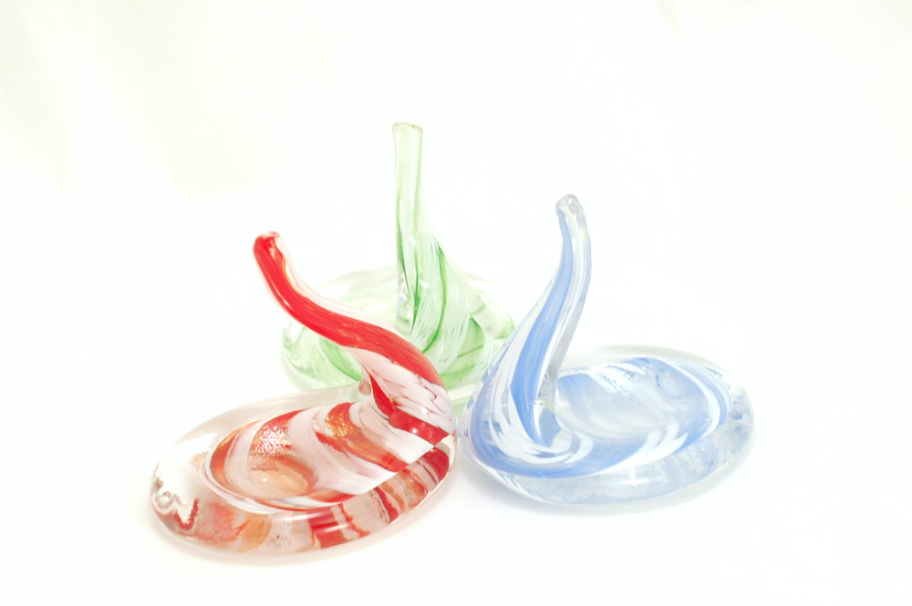 Ring Holders Group2 Blown Glass Ring Holders Marble City Glassworks