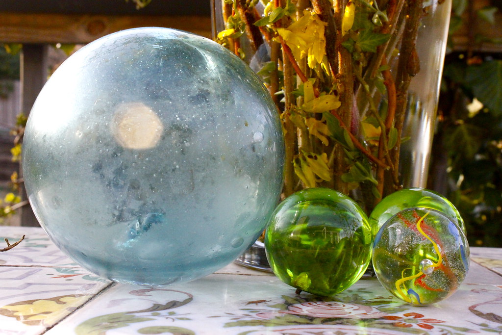 Glass float & marbles I collect glass floats, marbles & bo… Flickr
