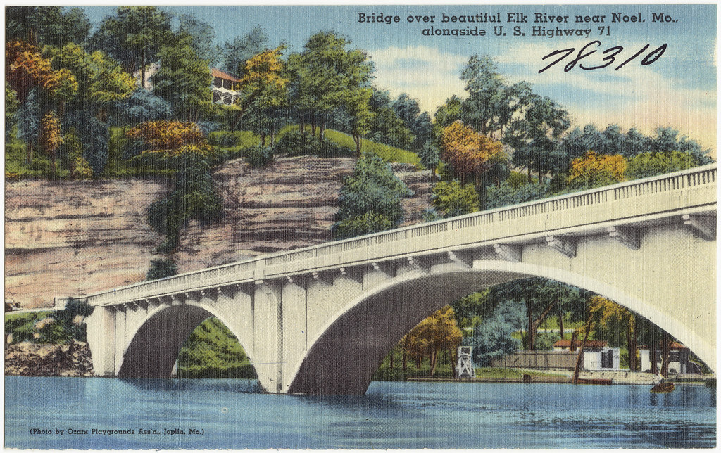 Bridge over beautiful Elk River near Noel, Mo., alongside … Flickr