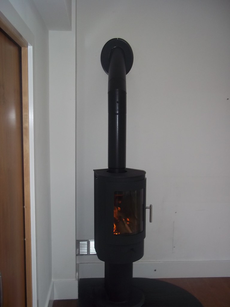 Westfire with Corner Teardrop Hearth Installed with black … Flickr